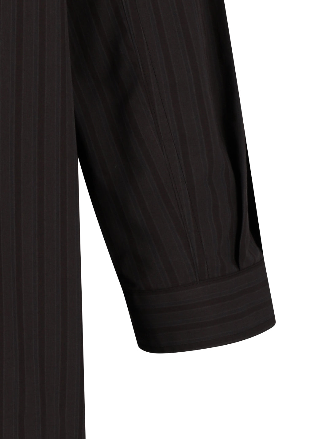 stripe shirring oversized shirts, brown