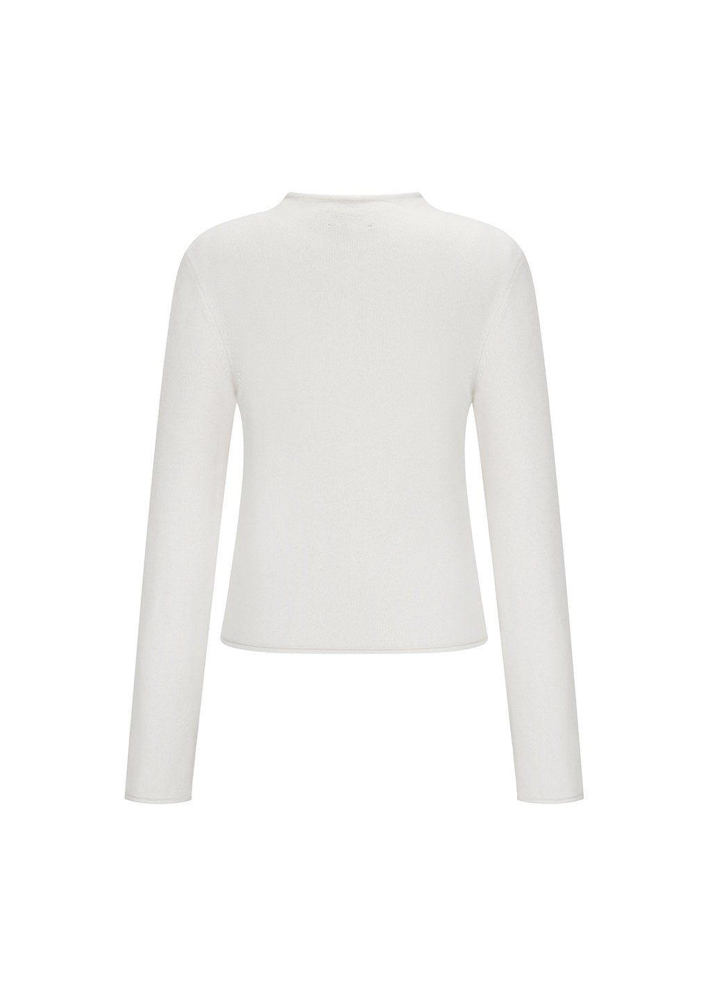 cashmere half neck knit top, ivory