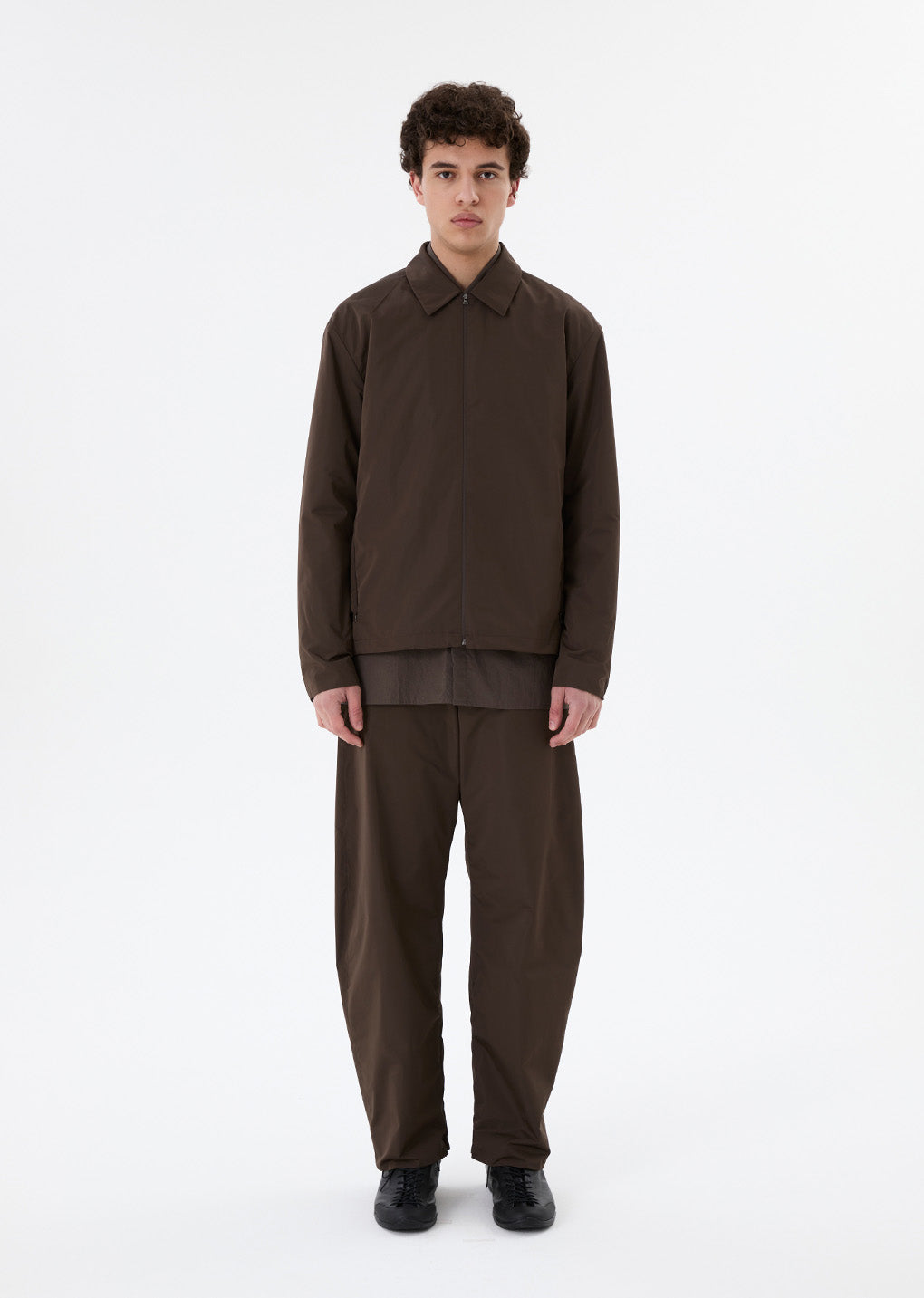 taffeta padded jumper, brown