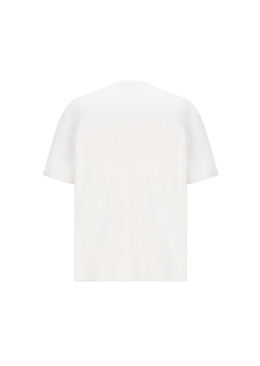 cashmere easy half sleeve knit, ivory