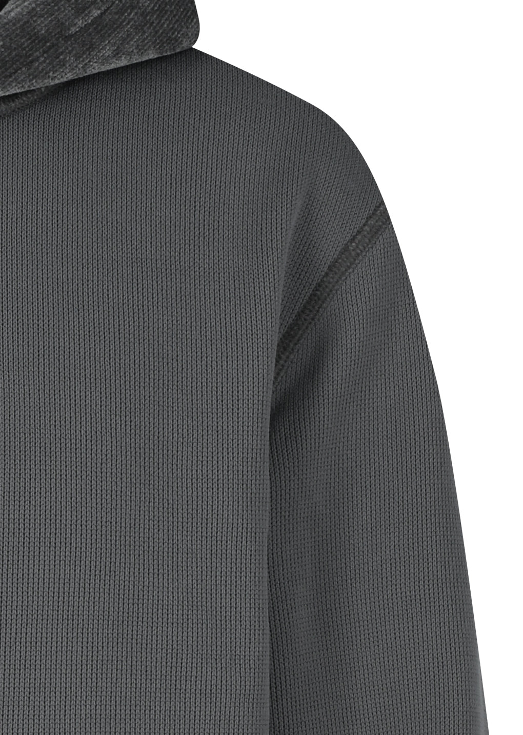 velvet reversible hoodie, grey